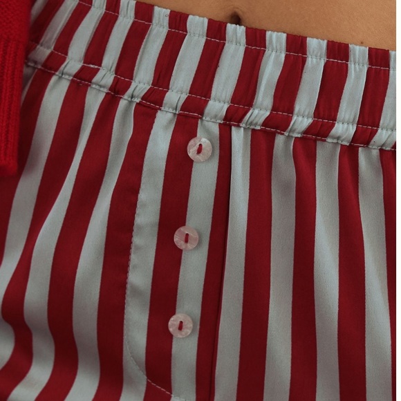 Anthropologie Silky Striped Pajama Shorts - Picture 5 of 10